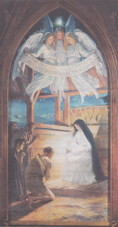 The Adoration of the Shepherds by Albert Gustaf Aristides Edelfelt